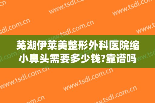 芜湖伊莱美整形外科医院缩小鼻头需要多少钱?靠谱吗?(莱芜艾美整形医院)