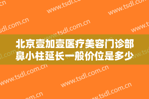 北京壹加壹医疗美容门诊部鼻小柱延长一般价位是多少费用?好不好?