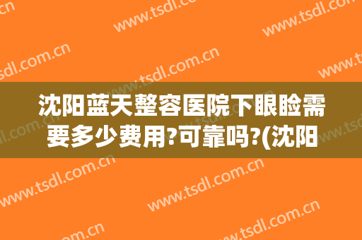 沈阳蓝天整容医院下眼睑需要多少费用?可靠吗?(沈阳蓝天医疗整形医院怎么样)