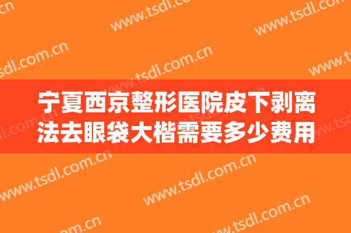 宁夏西京整形医院皮下剥离法去眼袋大楷需要多少费用?好不好?(西京医院整形科祛眼袋哪个医生好)