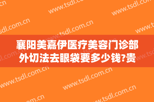 襄阳美嘉伊医疗美容门诊部外切法去眼袋要多少钱?贵不贵?(襄阳中心医院做眼袋手术多少钱)