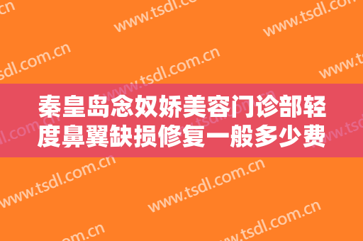 秦皇岛念奴娇美容门诊部轻度鼻翼缺损修复一般多少费用?有哪些优势?