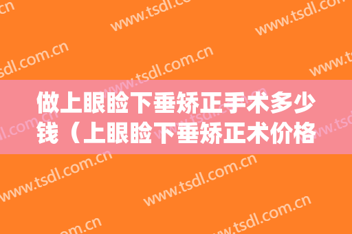 做上眼睑下垂矫正手术多少钱（上眼睑下垂矫正术价格）(做眼睛上睑下垂多少钱)