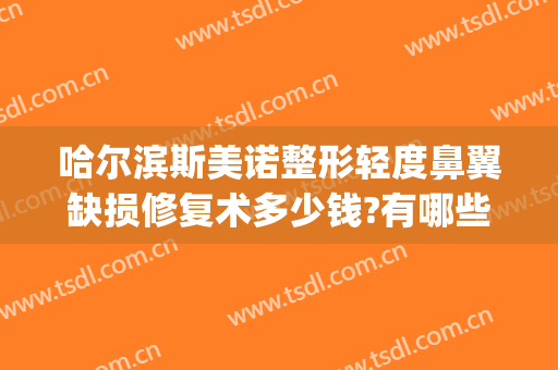哈尔滨斯美诺整形轻度鼻翼缺损修复术多少钱?有哪些优势?(哈尔滨斯美诺整形医院)