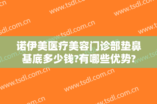 诺伊美医疗美容门诊部垫鼻基底多少钱?有哪些优势?