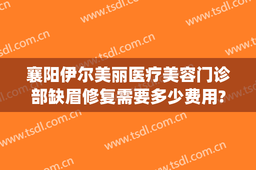 襄阳伊尔美丽医疗美容门诊部缺眉修复需要多少费用?可靠吗?(襄樊艾伊尔医疗美容)