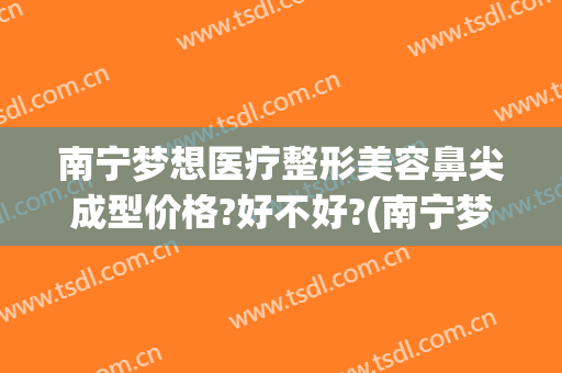 南宁梦想医疗整形美容鼻尖成型价格?好不好?(南宁梦想整形医院)