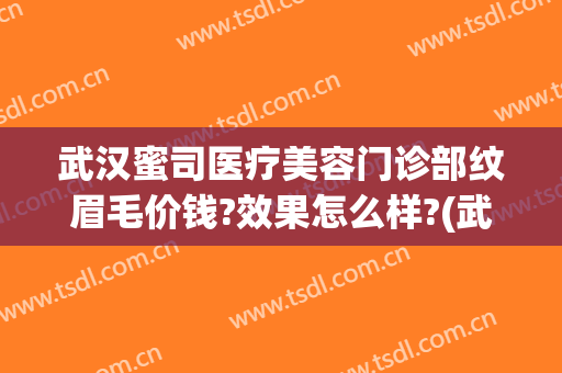 武汉蜜司医疗美容门诊部纹眉毛价钱?效果怎么样?(武汉蜜司整形医院正规吗)