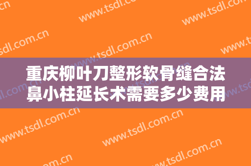 重庆柳叶刀整形软骨缝合法鼻小柱延长术需要多少费用?需要多久恢复?