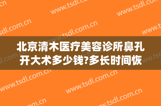 北京清木医疗美容诊所鼻孔开大术多少钱?多长时间恢复?(北京清木医疗美容医院地址)