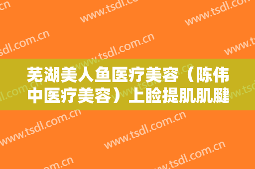 芜湖美人鱼医疗美容（陈伟中医疗美容）上睑提肌肌腱折叠矫正上睑下垂一般多少费用?可靠吗?