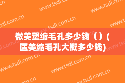 微美塑缩毛孔多少钱（）(医美缩毛孔大概多少钱)