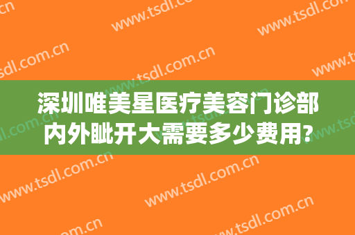 深圳唯美星医疗美容门诊部内外眦开大需要多少费用?有哪些优势?(深圳唯美星医疗美容怎么样)
