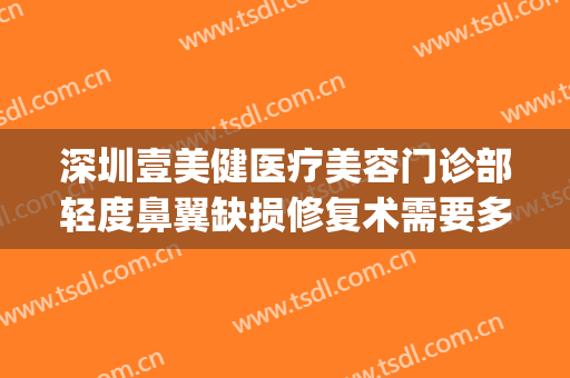 深圳壹美健医疗美容门诊部轻度鼻翼缺损修复术需要多少钱?怎么样?(深圳福田壹号医美整形医院)