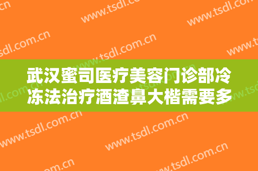 武汉蜜司医疗美容门诊部冷冻法治疗酒渣鼻大楷需要多少钱?效果怎么样?