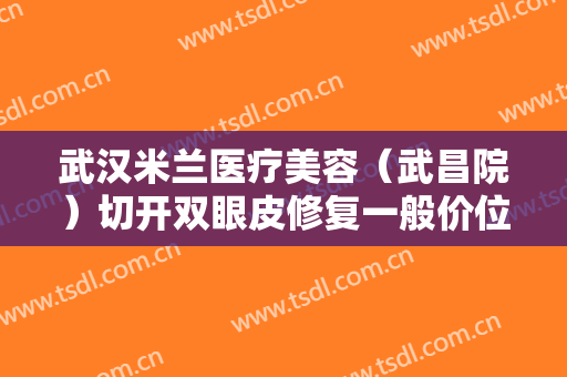武汉米兰医疗美容（武昌院）切开双眼皮修复一般价位是多少费用?可靠吗?
