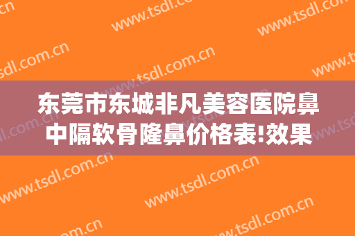 东莞市东城非凡美容医院鼻中隔软骨隆鼻价格表!效果怎么样?(东莞哪里有整容医院)