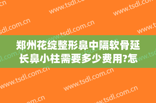 郑州花绽整形鼻中隔软骨延长鼻小柱需要多少费用?怎么样?(鼻小柱整形一般多少钱)
