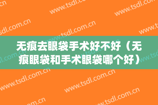 无痕去眼袋手术好不好（无痕眼袋和手术眼袋哪个好）(什么是无痕祛眼袋手术)