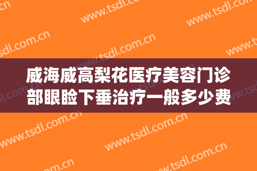威海威高梨花医疗美容门诊部眼睑下垂治疗一般多少费用?怎么样?(威海威高美容整形医院)