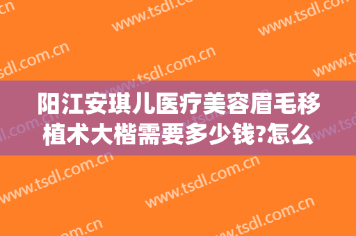 阳江安琪儿医疗美容眉毛移植术大楷需要多少钱?怎么样?(阳江安琪儿整形医院)