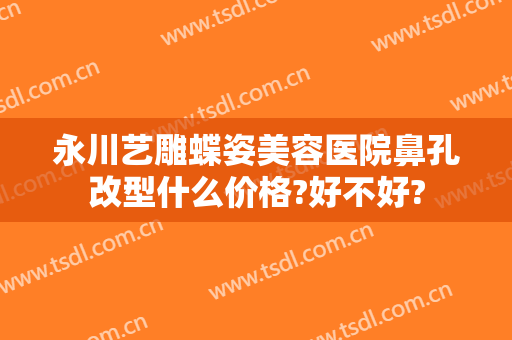 永川艺雕蝶姿美容医院鼻孔改型什么价格?好不好?
