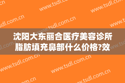 沈阳大东丽合医疗美容诊所脂肪填充鼻部什么价格?效果怎么样?(沈阳美莱整形医疗美容医院)