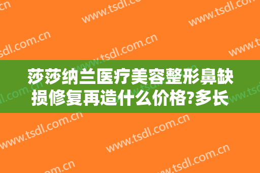 莎莎纳兰医疗美容整形鼻缺损修复再造什么价格?多长时间恢复?