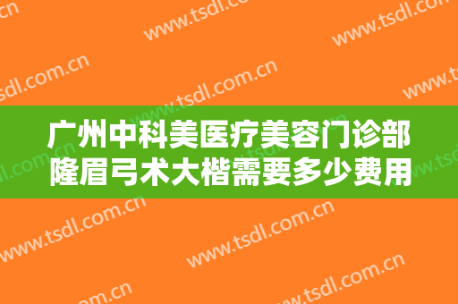 广州中科美医疗美容门诊部隆眉弓术大楷需要多少费用?可靠吗?