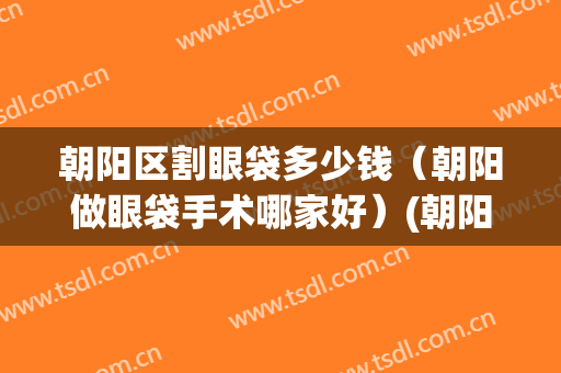 朝阳区割眼袋多少钱（朝阳做眼袋手术哪家好）(朝阳医院割双眼皮)