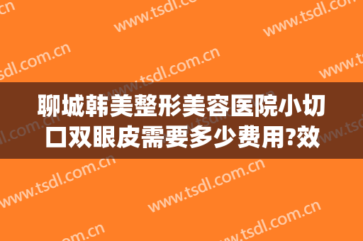 聊城韩美整形美容医院小切口双眼皮需要多少费用?效果怎么样?(聊城割双眼皮多少钱)