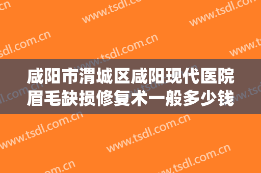 咸阳市渭城区咸阳现代医院眉毛缺损修复术一般多少钱?靠谱吗?(西安哪里修眉毛修得好)