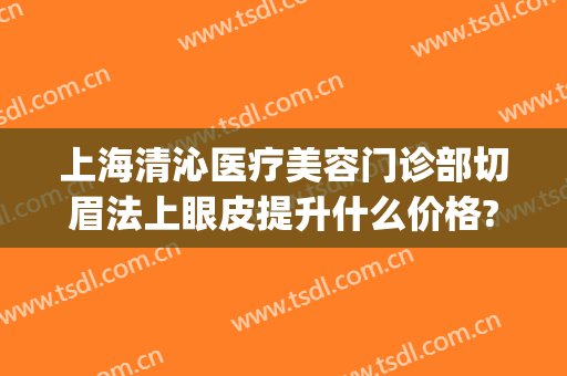 上海清沁医疗美容门诊部切眉法上眼皮提升什么价格?怎么样?(上海清沁美容医院)
