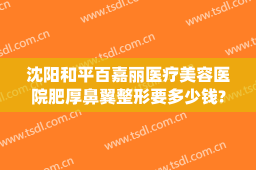 沈阳和平百嘉丽医疗美容医院肥厚鼻翼整形要多少钱?有哪些优势?(沈阳百嘉丽隆鼻谁做的好)
