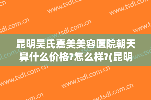 昆明吴氏嘉美美容医院朝天鼻什么价格?怎么样?(昆明吴氏鼻子那个医生做的好)