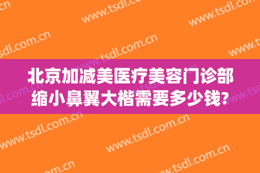 北京加减美医疗美容门诊部缩小鼻翼大楷需要多少钱?效果怎么样?(整形医院缩小鼻翼需要多少钱)