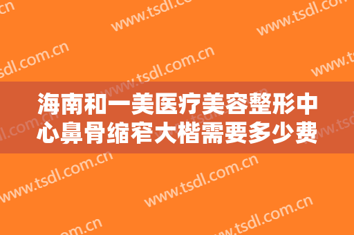 海南和一美医疗美容整形中心鼻骨缩窄大楷需要多少费用?可靠吗?