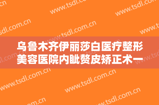 乌鲁木齐伊丽莎白医疗整形美容医院内眦赘皮矫正术一般多少费用?怎么样?