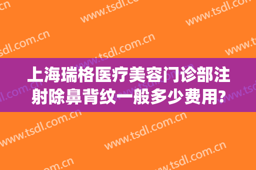 上海瑞格医疗美容门诊部注射除鼻背纹一般多少费用?靠谱吗?(上海瑞格整形医院正规吗)