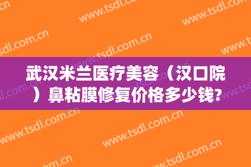 武汉米兰医疗美容（汉口院）鼻粘膜修复价格多少钱?贵不贵?(武汉汉口米兰整形医院)