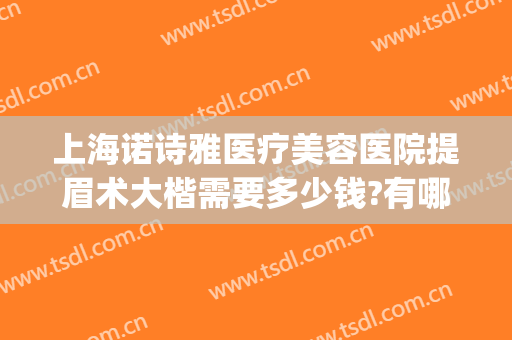 上海诺诗雅医疗美容医院提眉术大楷需要多少钱?有哪些优势?(上海诺诗雅医疗美容医院技术如何?)