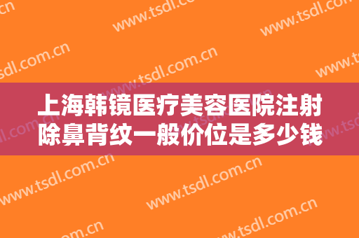 上海韩镜医疗美容医院注射除鼻背纹一般价位是多少钱?多长时间恢复?
