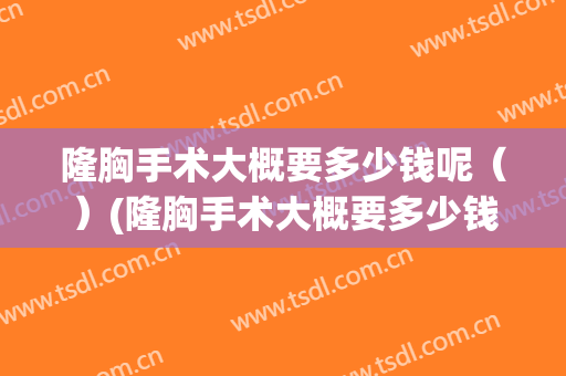隆胸手术大概要多少钱呢（）(隆胸手术大概要多少钱呢医保)