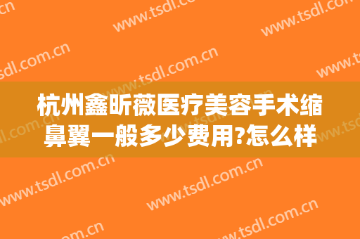 杭州鑫昕薇医疗美容手术缩鼻翼一般多少费用?怎么样?(单纯的鼻翼缩小手术价格)