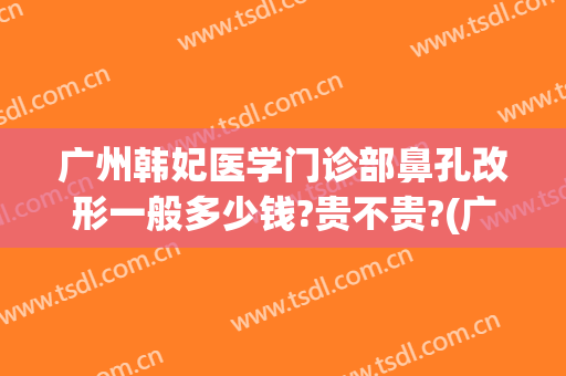 广州韩妃医学门诊部鼻孔改形一般多少钱?贵不贵?(广州韩妃做鼻综合怎么样)