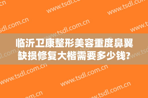 临沂卫康整形美容重度鼻翼缺损修复大楷需要多少钱?效果怎么样?(临沂好的整形医院临沂卫康可以)