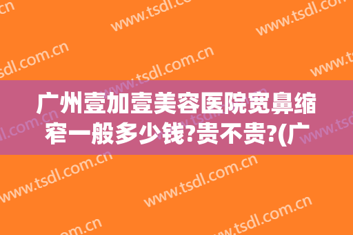 广州壹加壹美容医院宽鼻缩窄一般多少钱?贵不贵?(广州壹加医疗美容医院怎么样?)