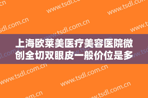 上海欧莱美医疗美容医院微创全切双眼皮一般价位是多少费用?可靠吗?
