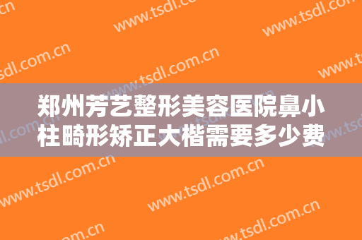 郑州芳艺整形美容医院鼻小柱畸形矫正大楷需要多少费用?好不好?