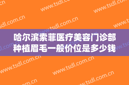 哈尔滨索菲医疗美容门诊部种植眉毛一般价位是多少钱?效果怎么样?(索菲医疗整形医院位置)